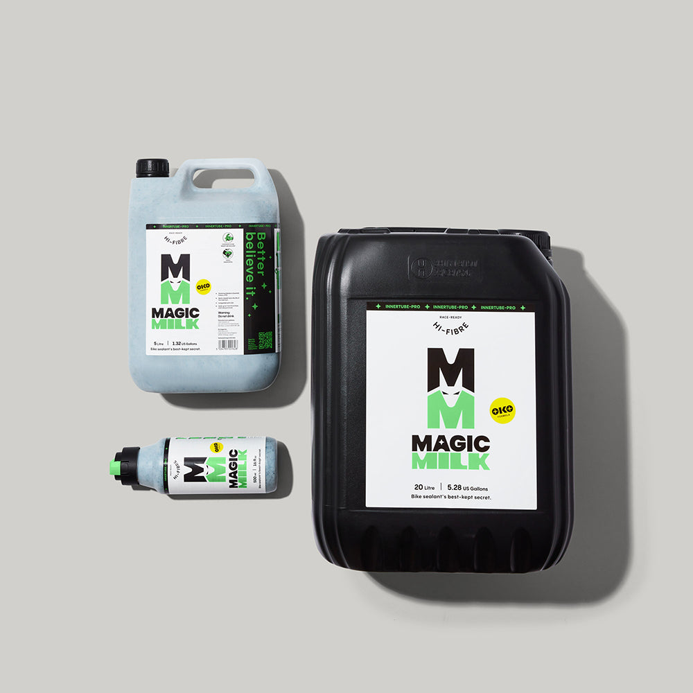 Magic Milk Innertube-Pro Hi-Fibre sealant — full bottle range