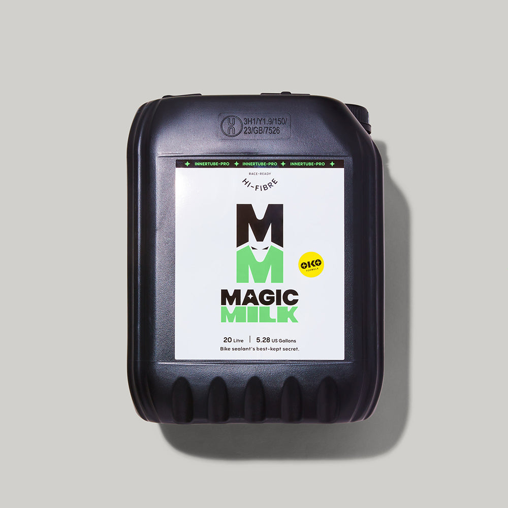 Magic Milk Innertube-Pro Hi-Fibre sealant — 20-litre workshop size for race teams and bike workshops