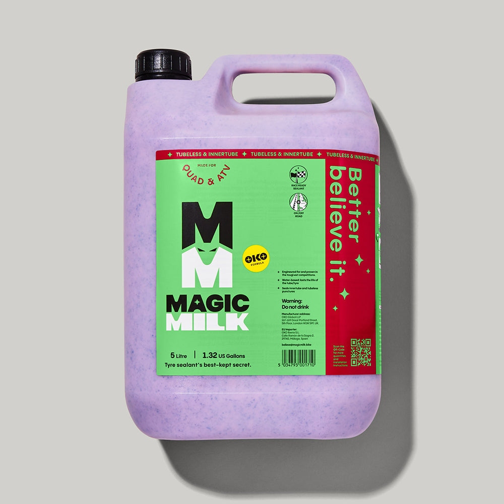 Magic Milk Quad & ATV sealant bottle — front view