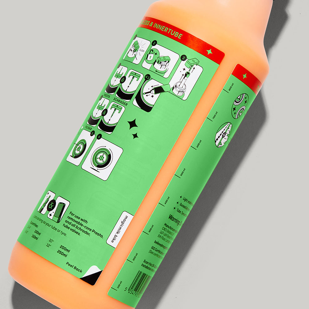 Magic Milk e-Scooter sealant bottle — back view