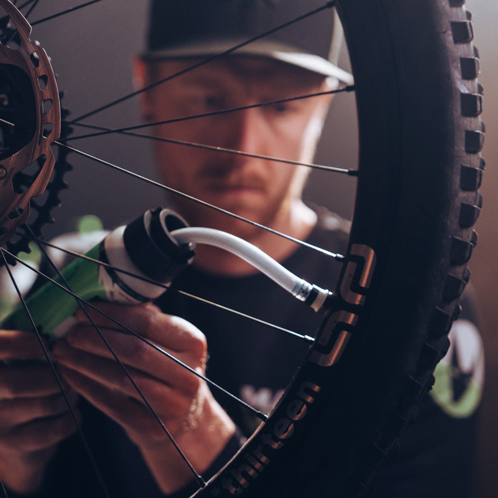 Magic Milk Tubeless-Pro Hi-Fibre sealant in use — MTB, gravel and road tubeless riding