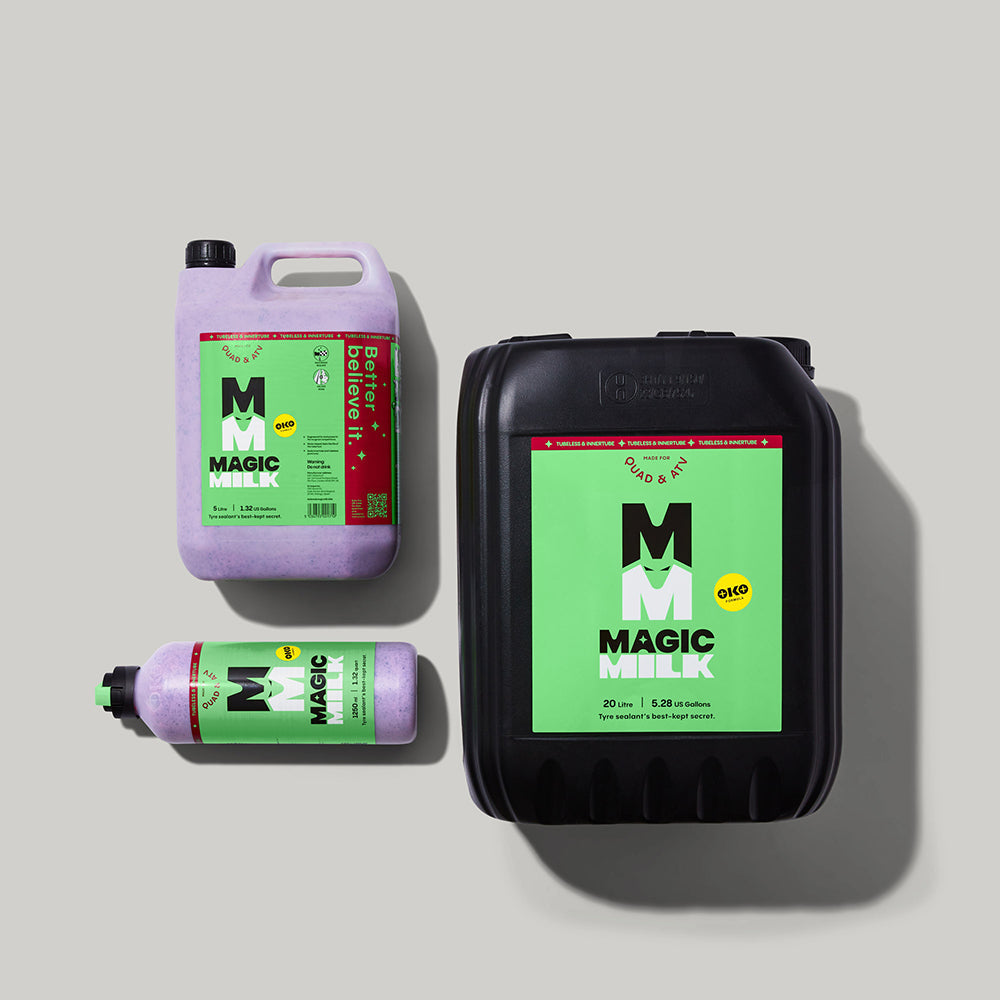 Magic Milk Quad & ATV sealant — full bottle range