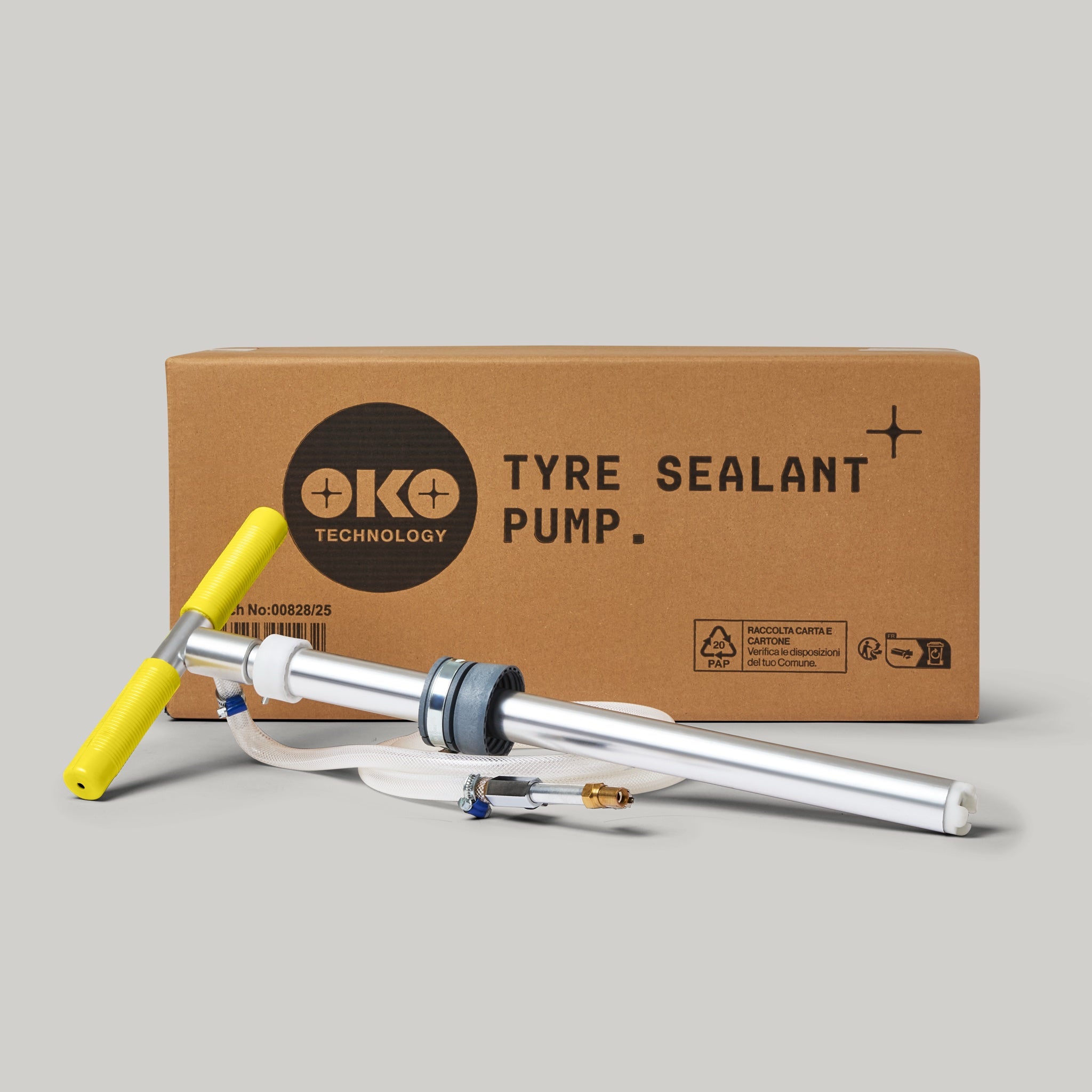 Tyre sealant drum pump with packaging