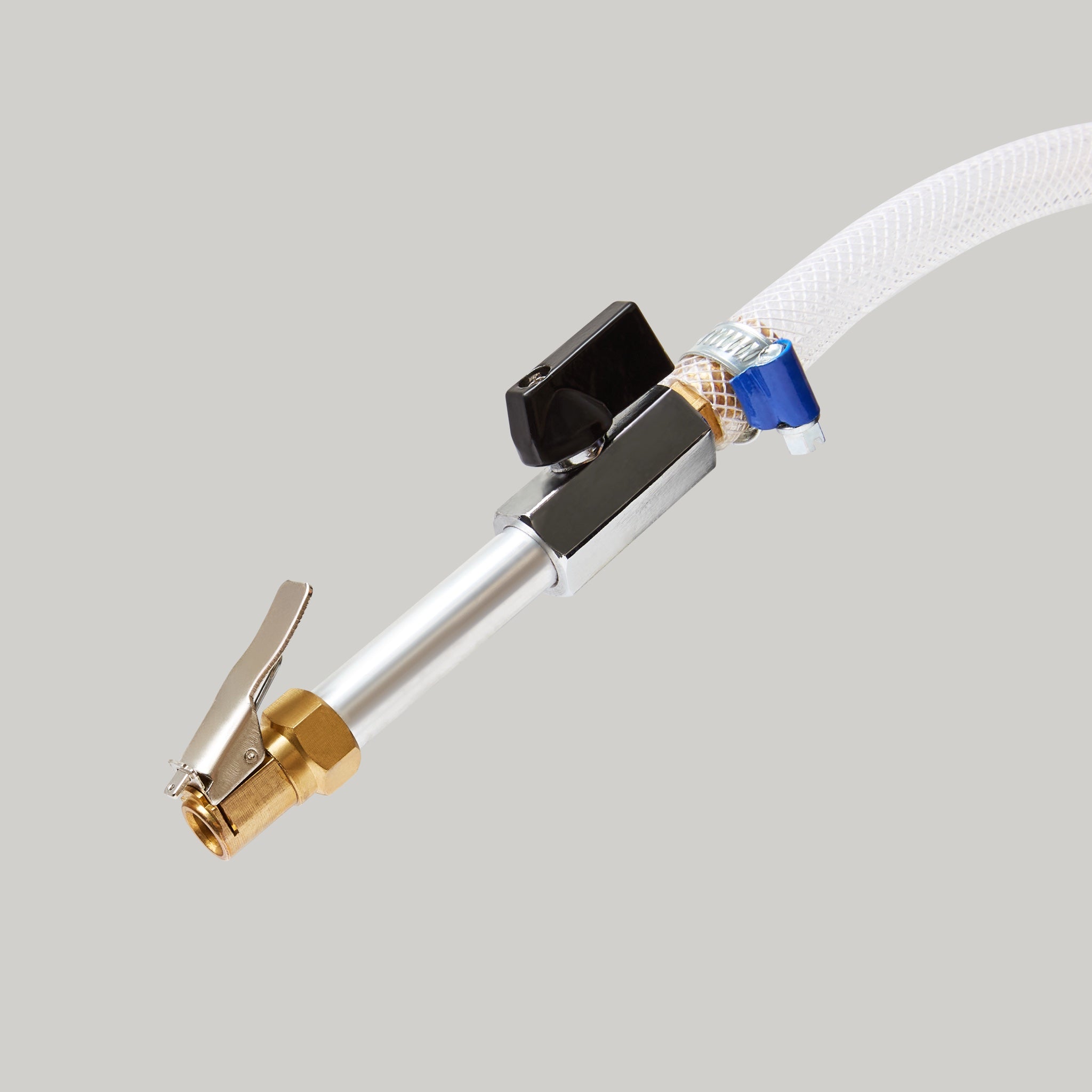 Brass trigger valve with tyre-valve connector