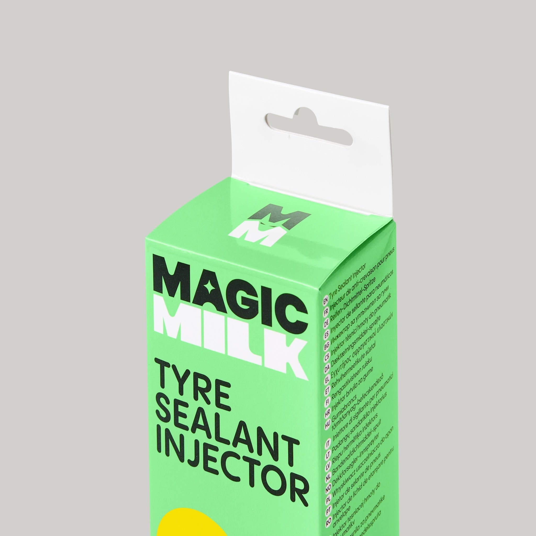 Magic Milk injector box, angled view